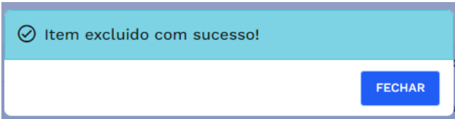 Caixa de diálogo de sucesso