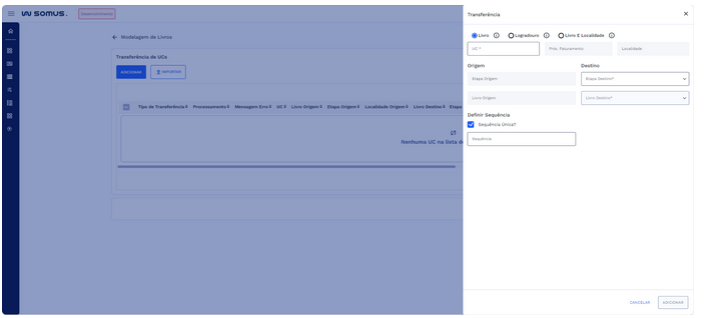 Janela de Transferência