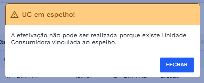 Validação - UC em espelho Validação - UC em espelho